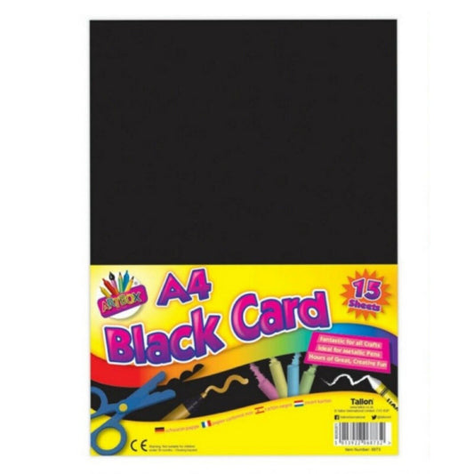 15 Sheets A4 Black Card