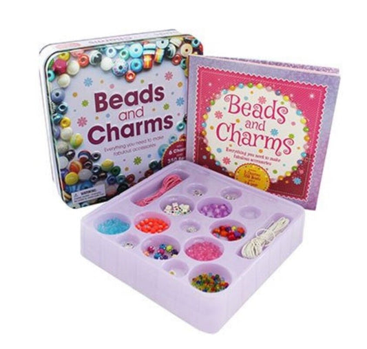 Beads and Charms DIY Tin Box Kit with Free Pack of Extra Beads